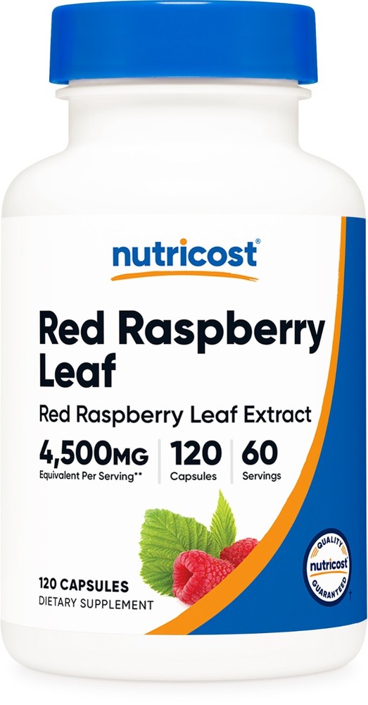 Nutricost Red Raspberry Leaf Extract (4500mg Equivalent) 120 Capsules - Vegan
