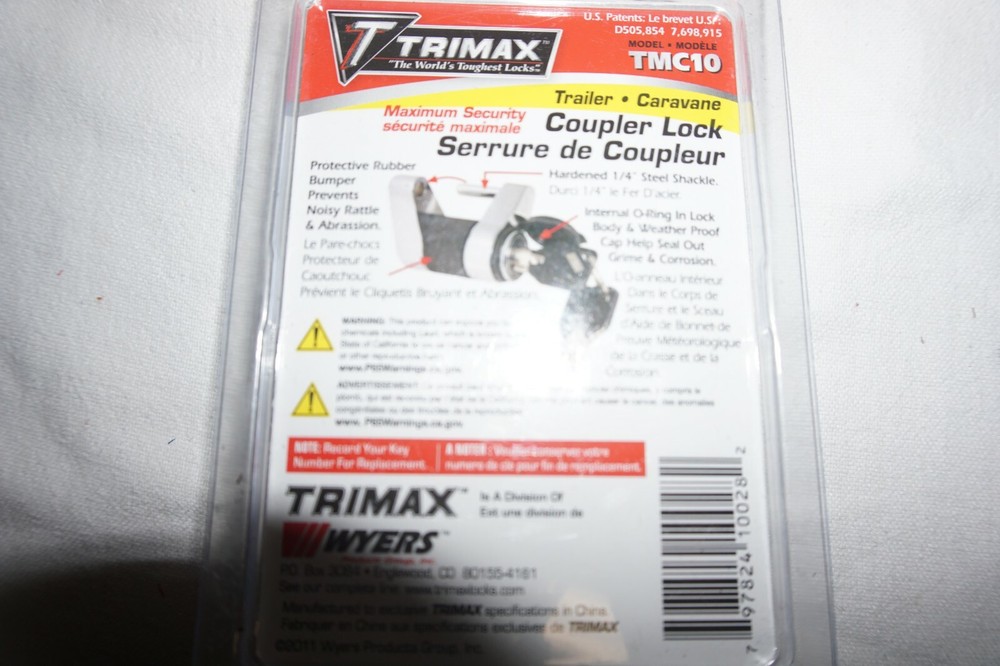 Trimax® TMC10 - Deluxe Coupler/Door Latch Lock.
