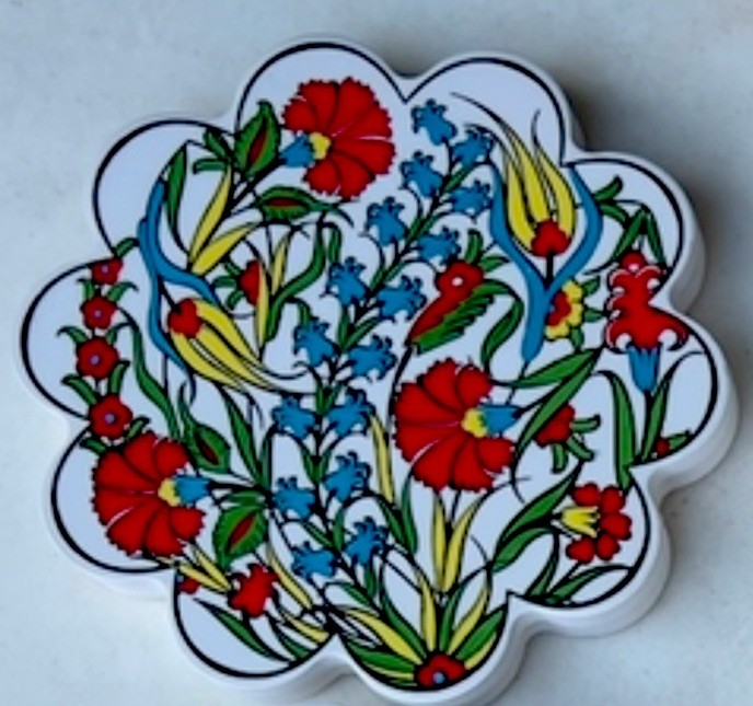 Ceramic Trivet Set Of 2, 7 Inch Diameter
