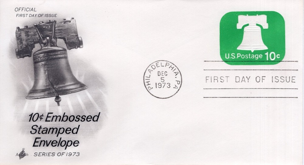 10 CENT EMBOSSED STAMPED ENVELOPE  - 1973 - DC2947