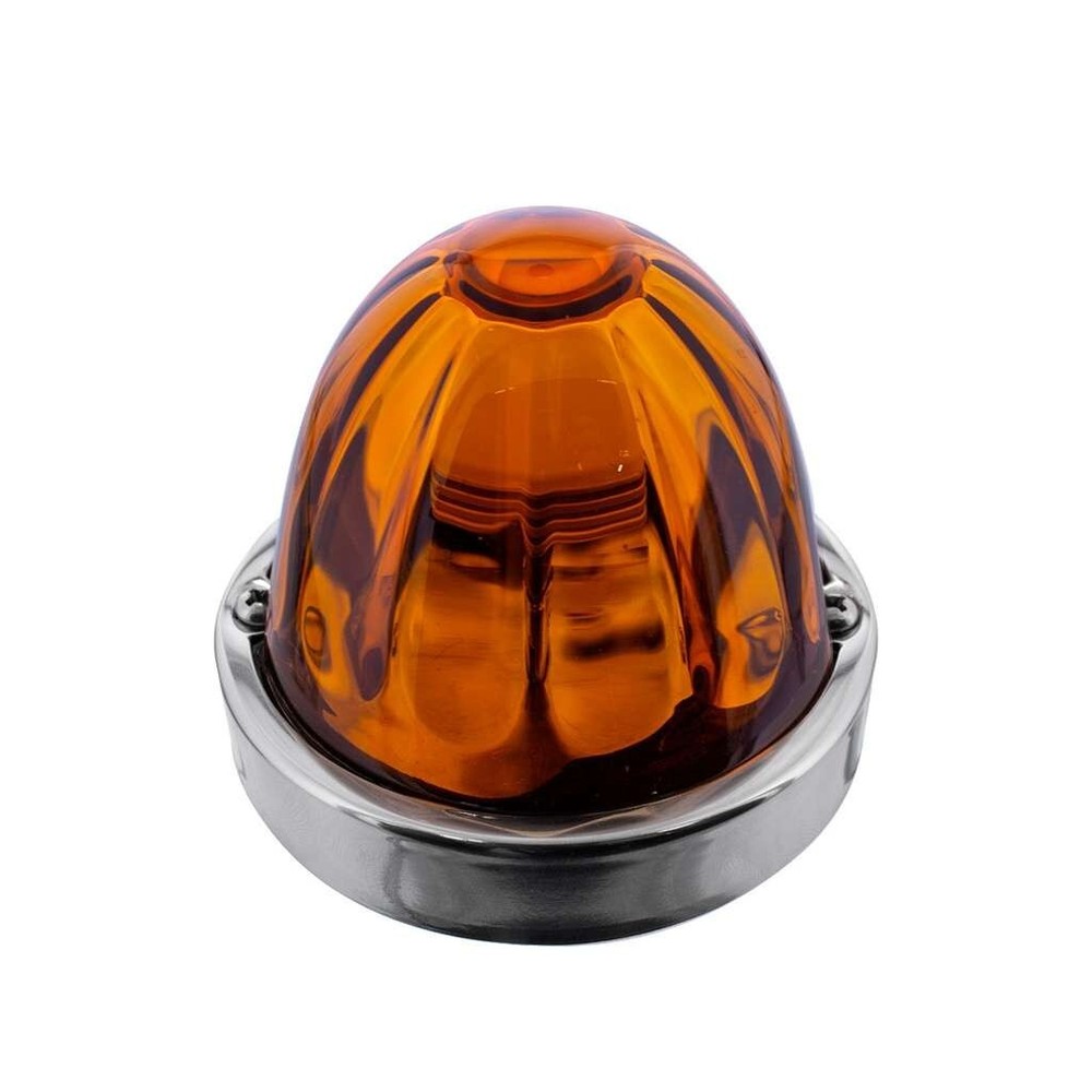 Dual Function LED Glass Watermelon Flush Mount Kit - Amber