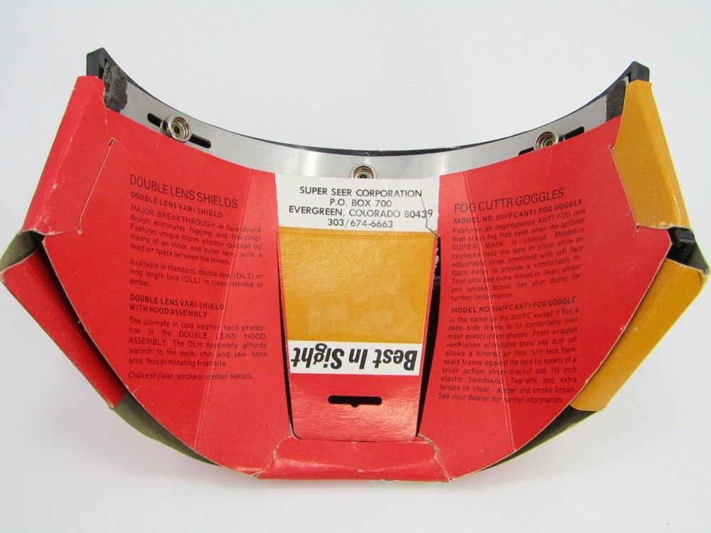 Super Seer Snap On Helmet Shield Replacement Visor Tinted Original Packaging