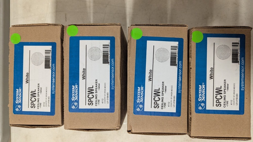 System Sensor SPCWL Ceiling Speaker White Fire Safety Device Indoor Use