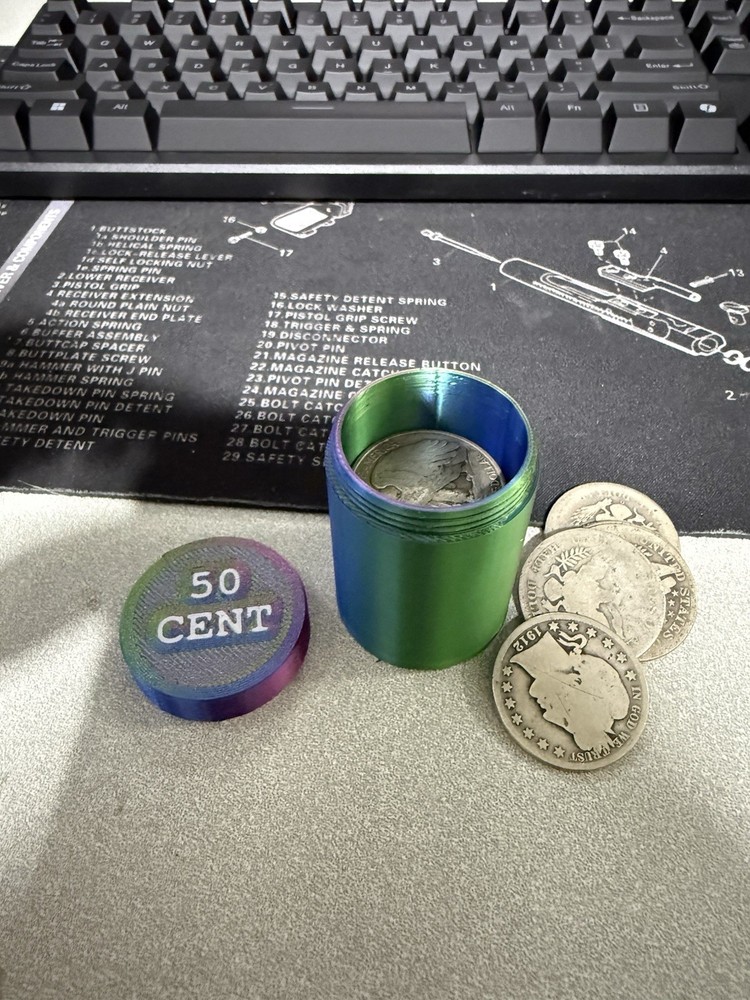 Coin Tubes Multiple Sizes and colors 10 pack