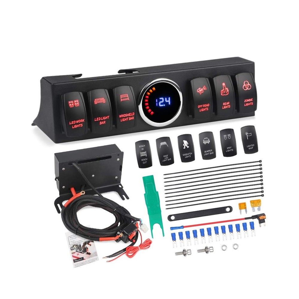 WATERWICH 6-Switch Pod Toggle Panel Overhead and Source Control System Box Wi...