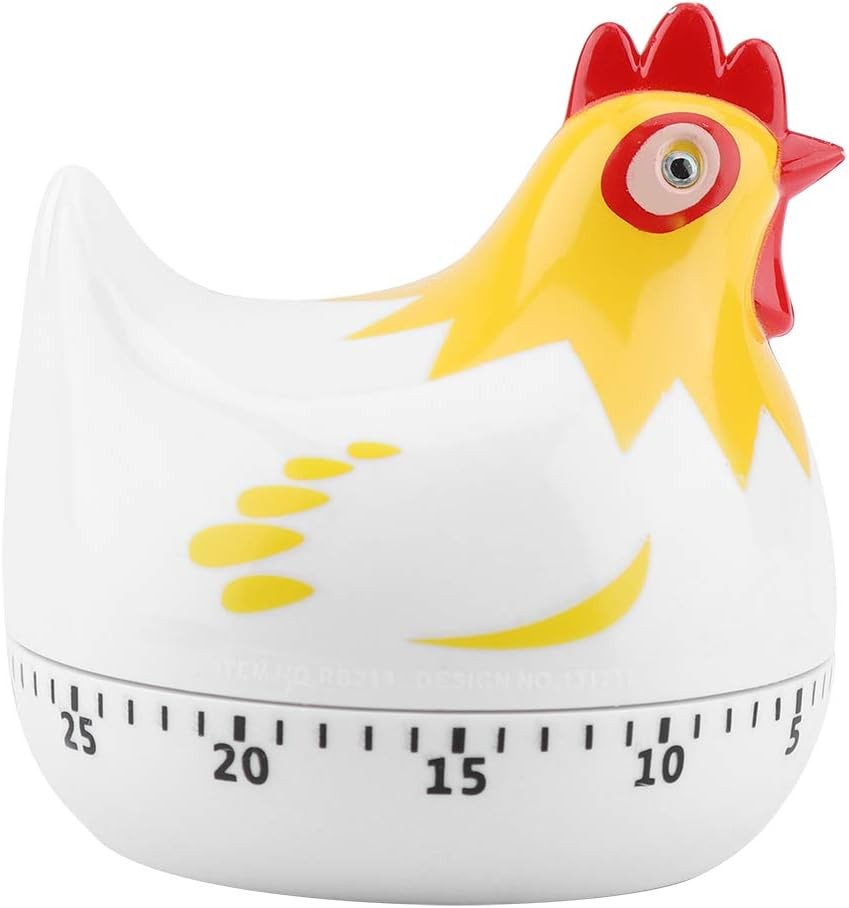 Cute Chicken-Shaped Kitchen Timer – 60-Minute Mechanical Countdown Timer for Coo