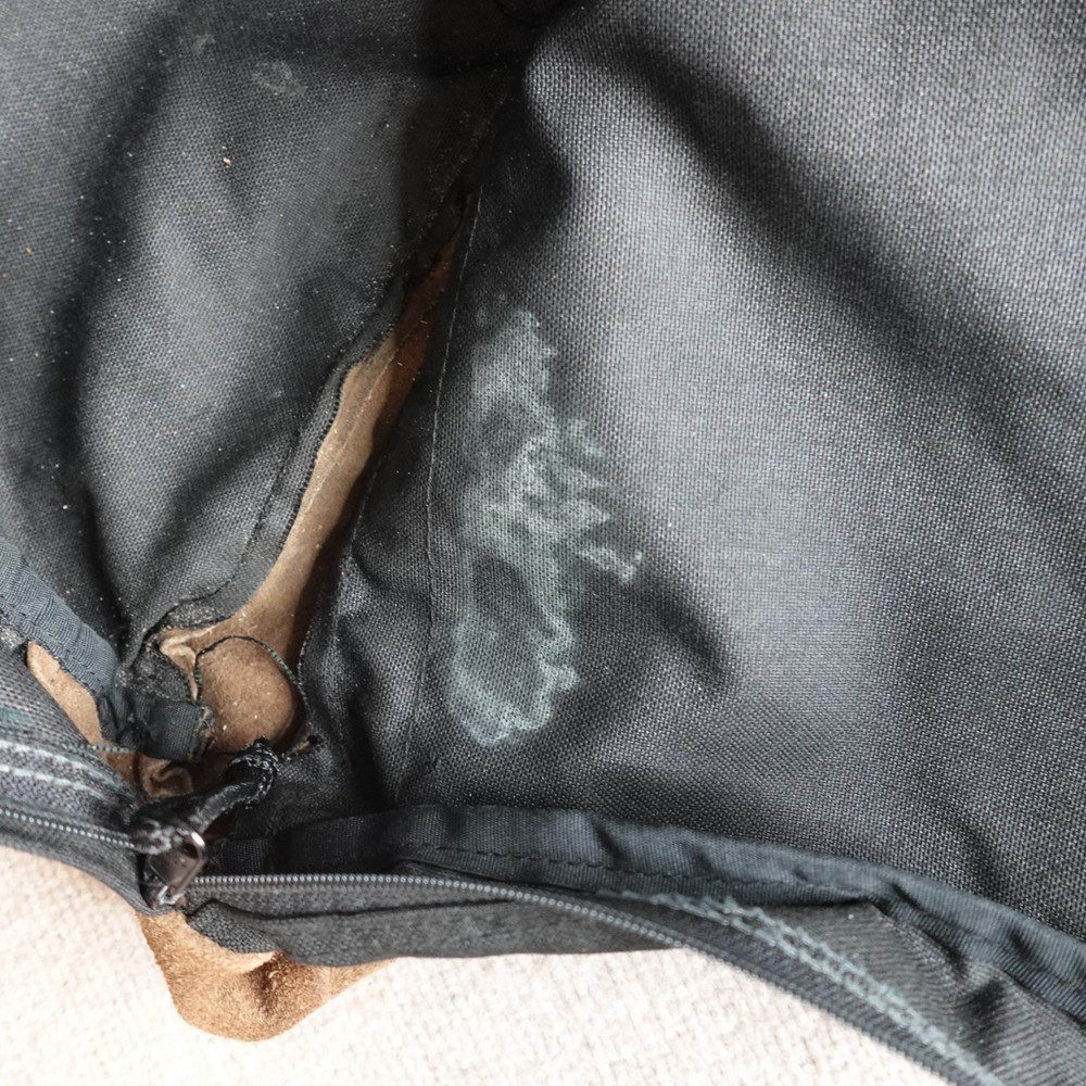 Vintage Jansport Backpack Black Solid Suede Bottom