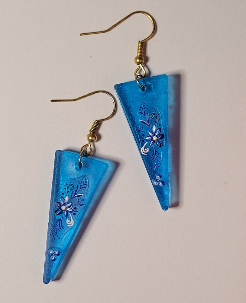 Blue Flower Earrings