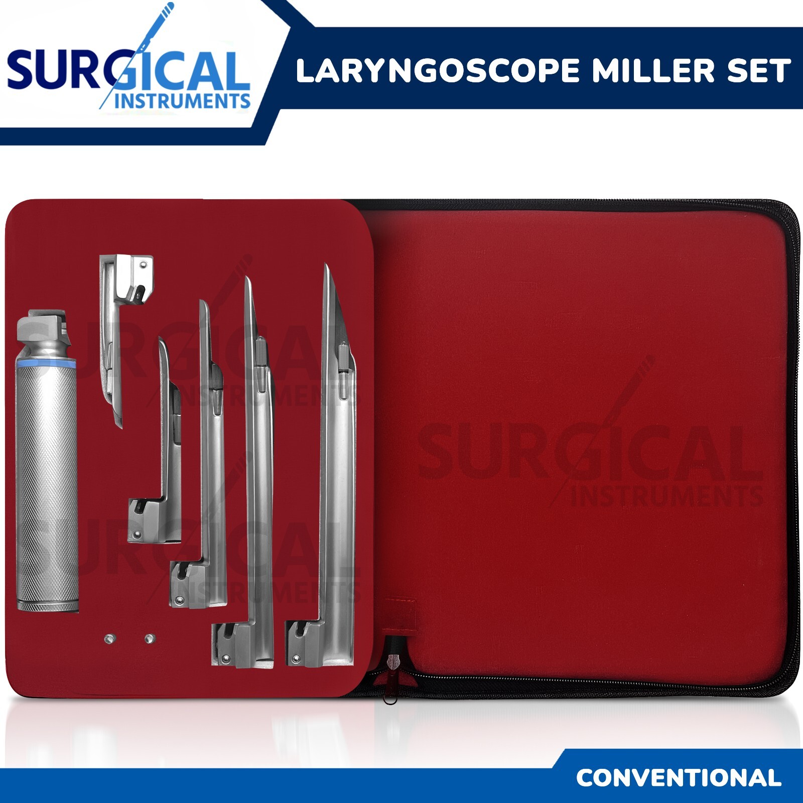 Laryngoscope Miller Set EMT Anesthesia Veterinary Animal Pet Dog Veterinarian