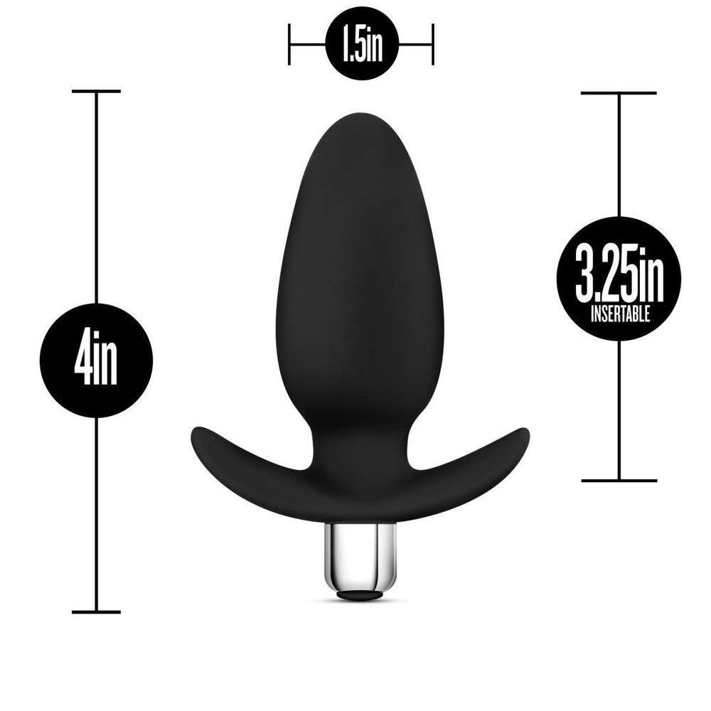 Blush Luxe-10 Vibrating Function Waterproof Platinum Silicone Anchor Butt Plug