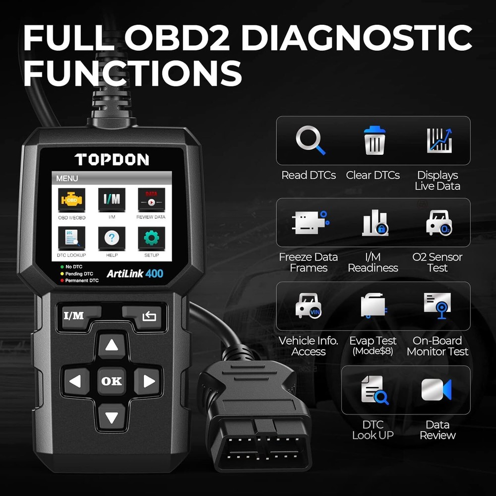 ArtiLink400 OBD2 Scanner Solve Generic & Manufacturer-specific Trouble Codes