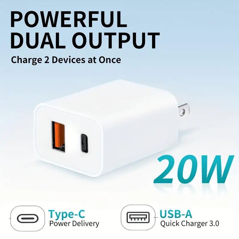 For iPhone 14 13 12 11 20W Fast Charger Block USB Type C Wall Power Adapter Lot