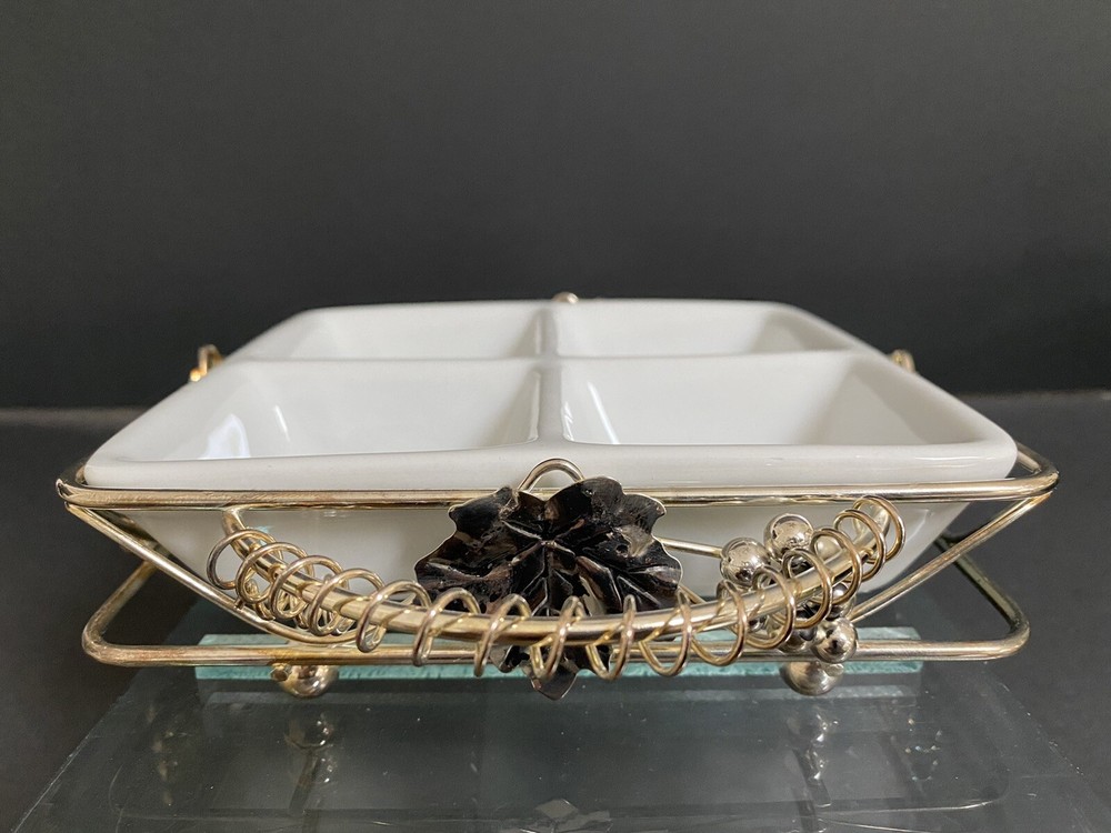 Cordon Bleu Silver Plated Grape Squear Sectional Server Handles 835