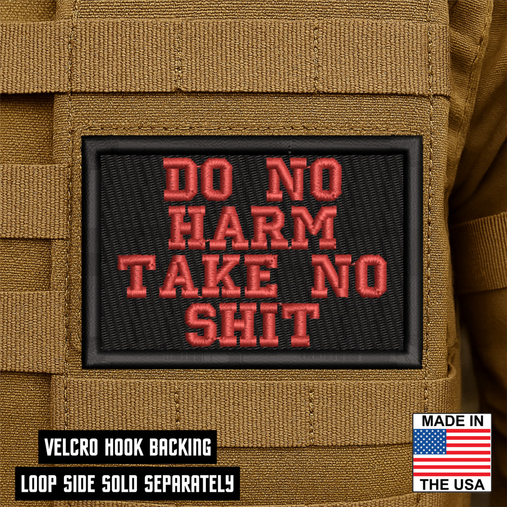 Do No Harm Funny Morale Patch - 2" X 3" Hook & Loop Plate Carrier Patch for EMS