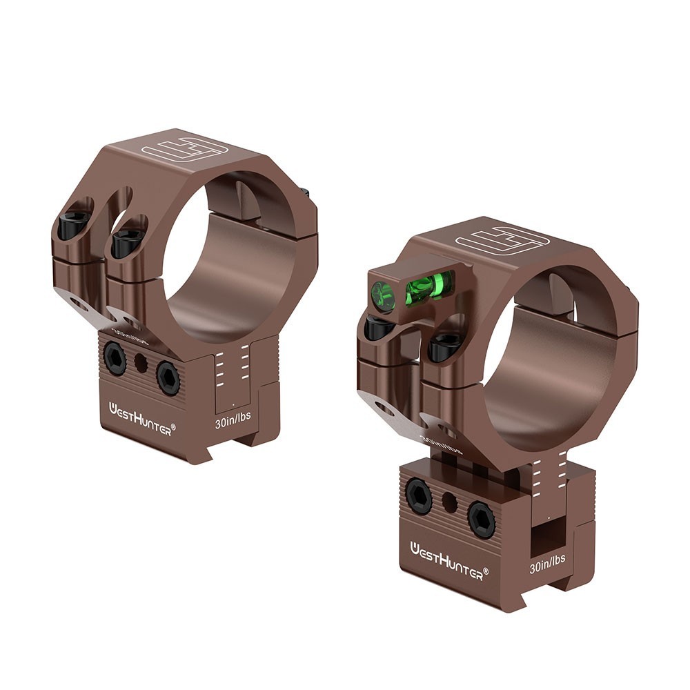 WestHunter Riser Dovetail Scope Rings 1"/30mm Adjustable Mounts Bubble Level