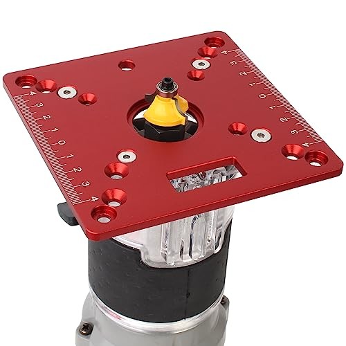 Aluminium Router Table Insert Plate,Mini Square Red(single Insert Plate)