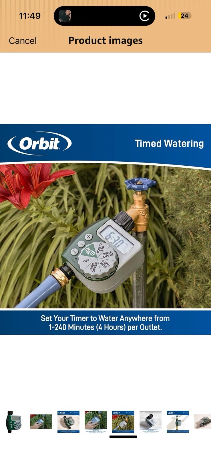 Orbit 62061Z Single-Outlet Hose Watering Timer Brand New