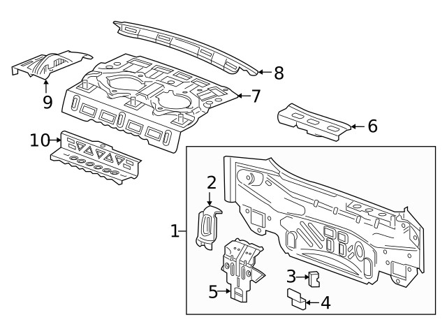 Genuine GM Rear End Panel Bracket 23441344