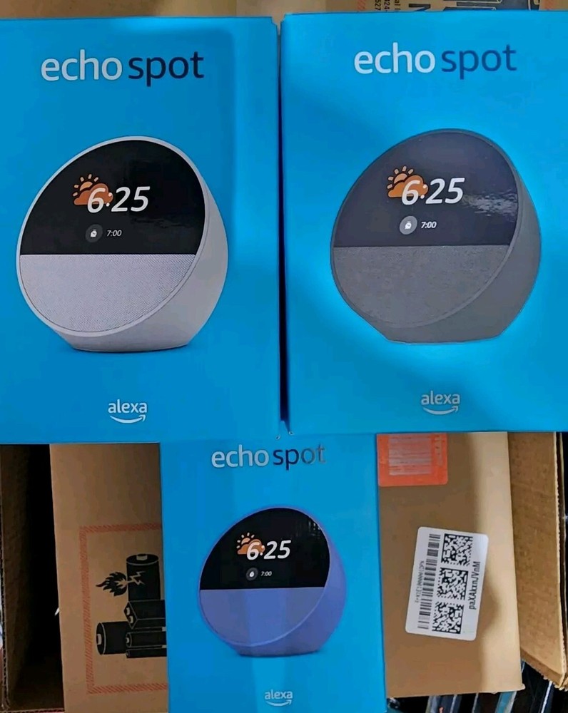 Amazon Echo Spot - Smart alarm clock 2024 released (Sealed- BLUE)