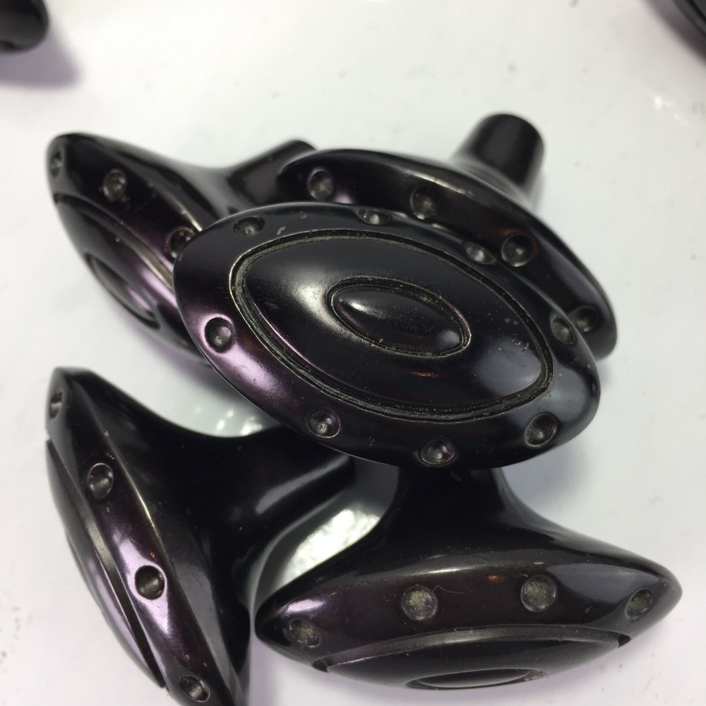 Drawer Knobs 30 Cabinet Hardware Handles Dark Brown Oval 1.75 inches Remodel