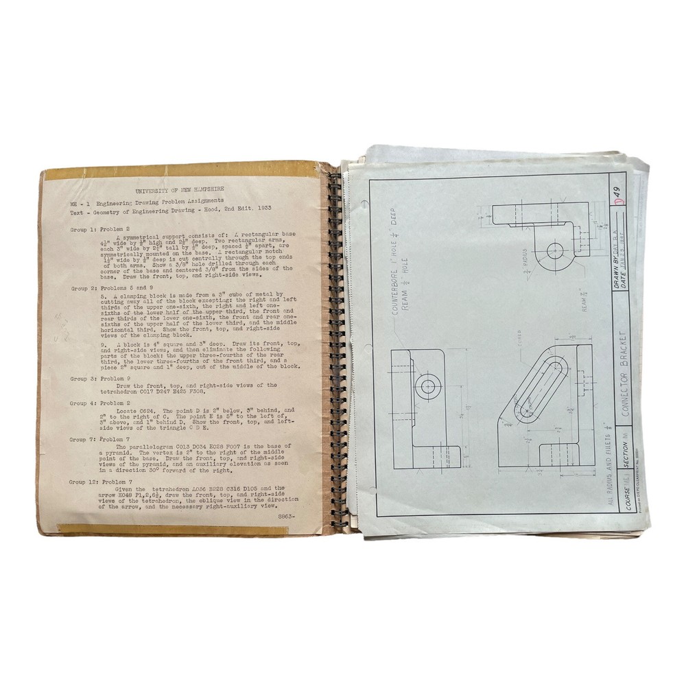 1945 Problems in Engineering Drawing Series 1 by Levens & Edstrom McGraw Hill