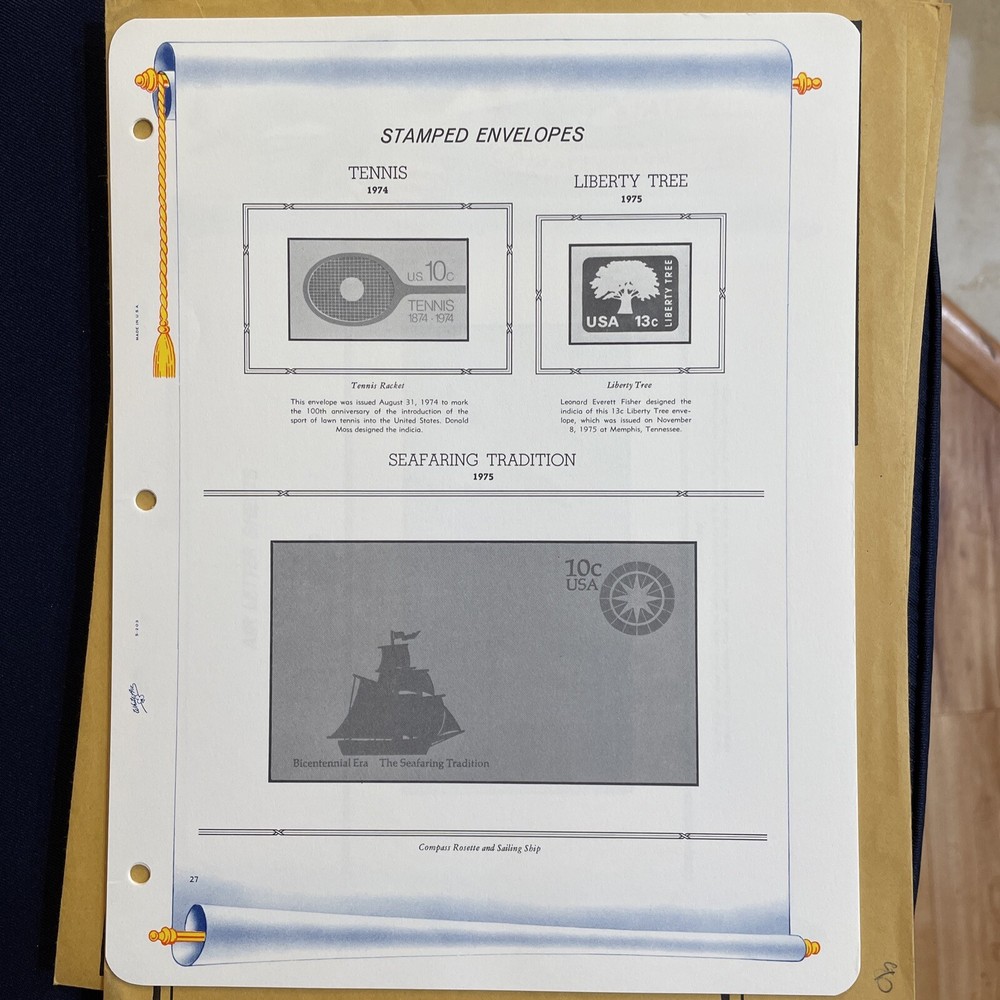 New White Ace Pages U.S. Commemorative Postal Stationary 1974-5 CPS-4