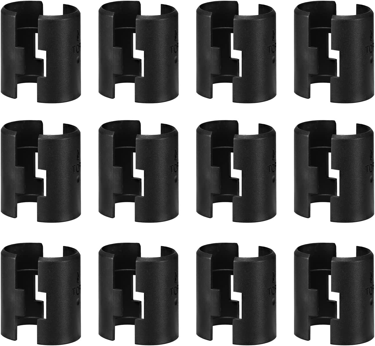 24Pcs Black Wire Shelf Clips – Shelf Lock Clips for 1 Inch Pipe Shelving – Durab
