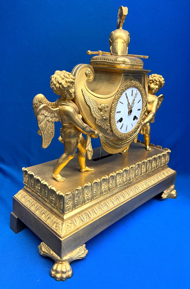 1830 Antique French Ormolu Silk Thread Mantel clock *