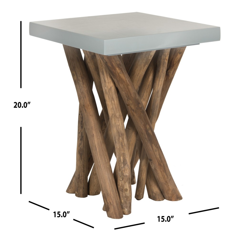 SAFAVIEH Hartwick Branched Side Table | Grey |