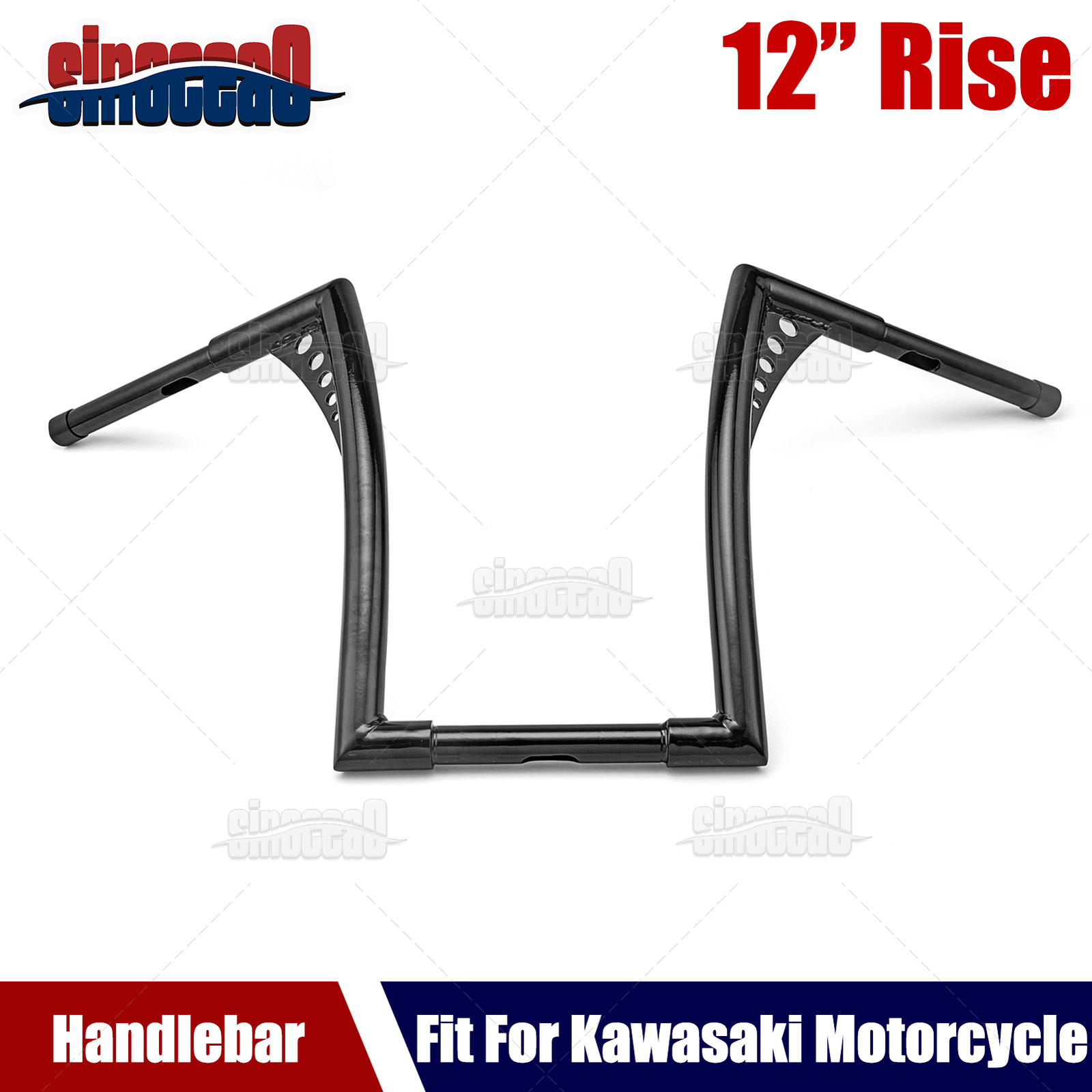 12'' Rise Ape Hanger Handlebar For Kawasaki Vulcan 500/900/1500/1600/1700/2000