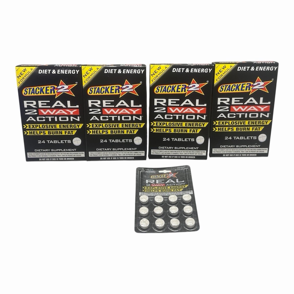 BULK 8 Card - Stacker TWO Real 2 Way Action Energize (96 Tablets) FREE SHIP