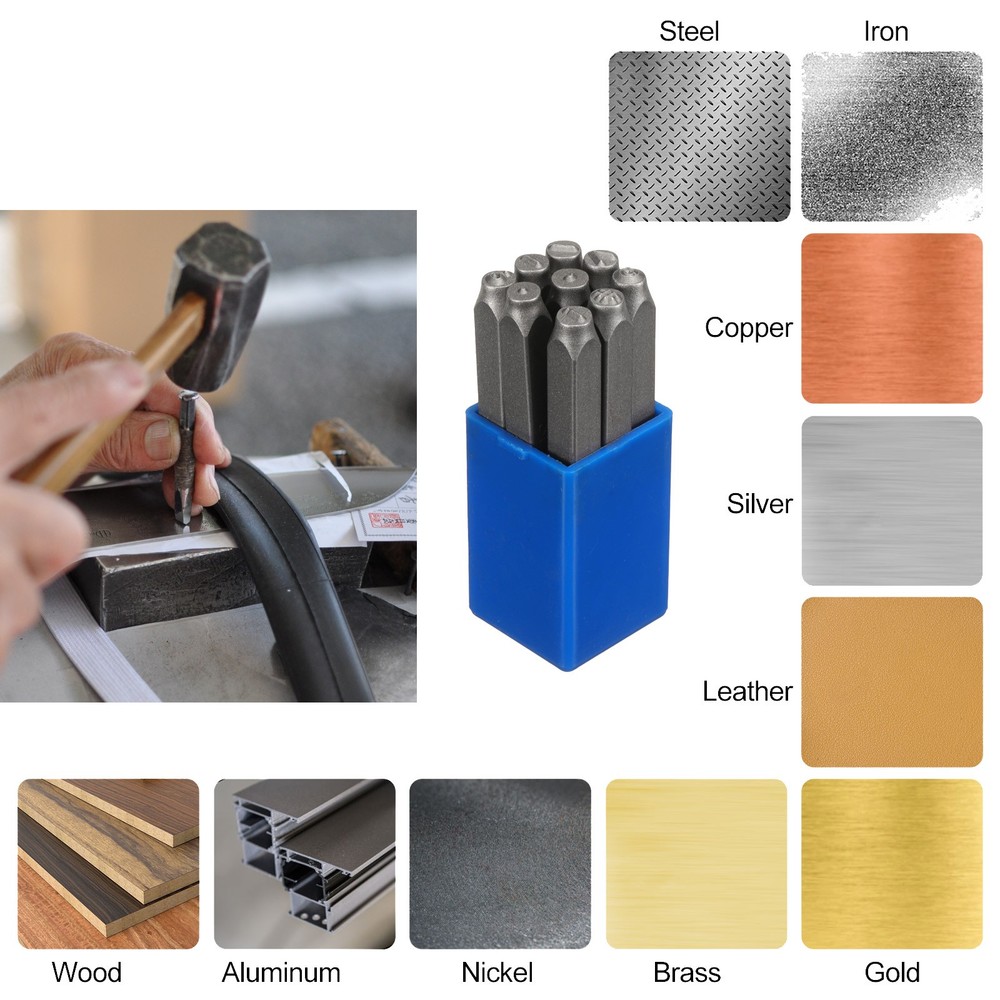 9 Set 1/8" (3mm) Letter Stamp Set Punctuation Marks Punch Press Tool