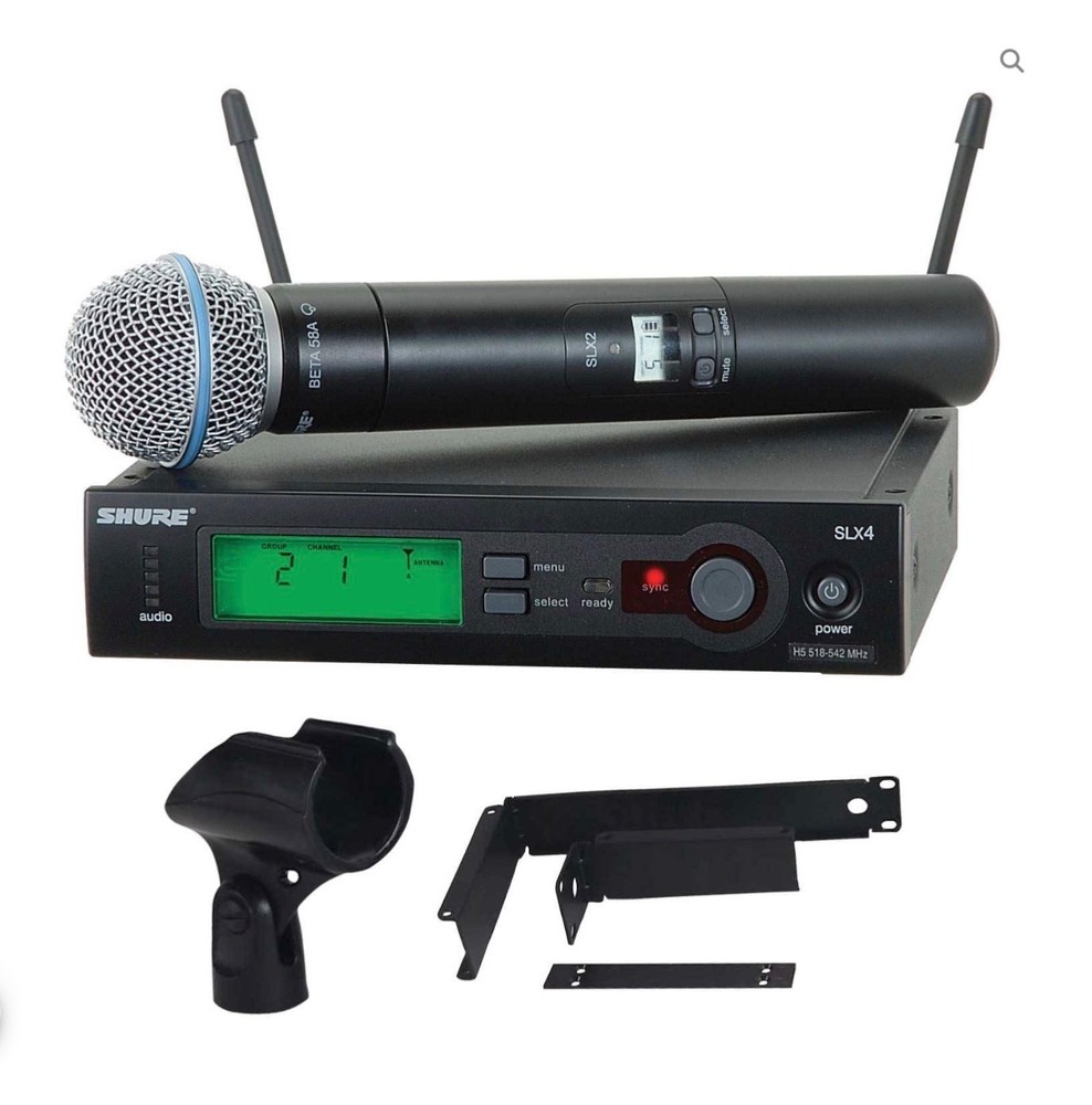 Shure SLX24/BETA 58 Wireless Microphone System-3 MICS