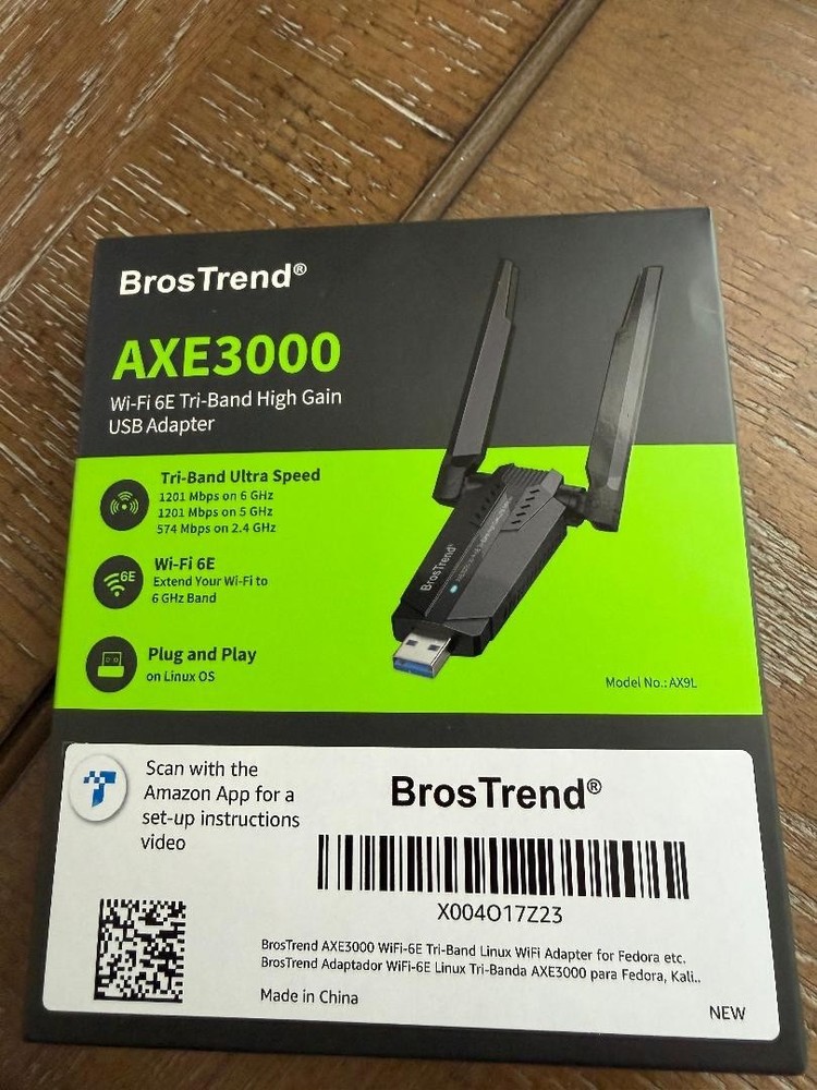 AXE3000 Tri-Band Linux WiFi Adapter Plug & Play for Ubuntu, Fedora, Mint, LINUX