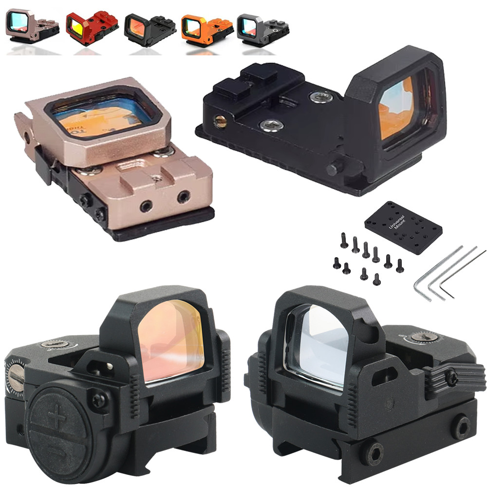 Tactical Flip Up Red/Green Dot Sight Reflex Scope Collimator for Glock MOS Optic