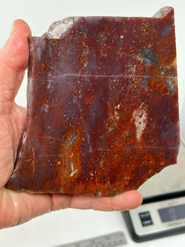 Large Cathedral Raspberry Agate Slab Cabbing Lapidary Combo Ship Avail