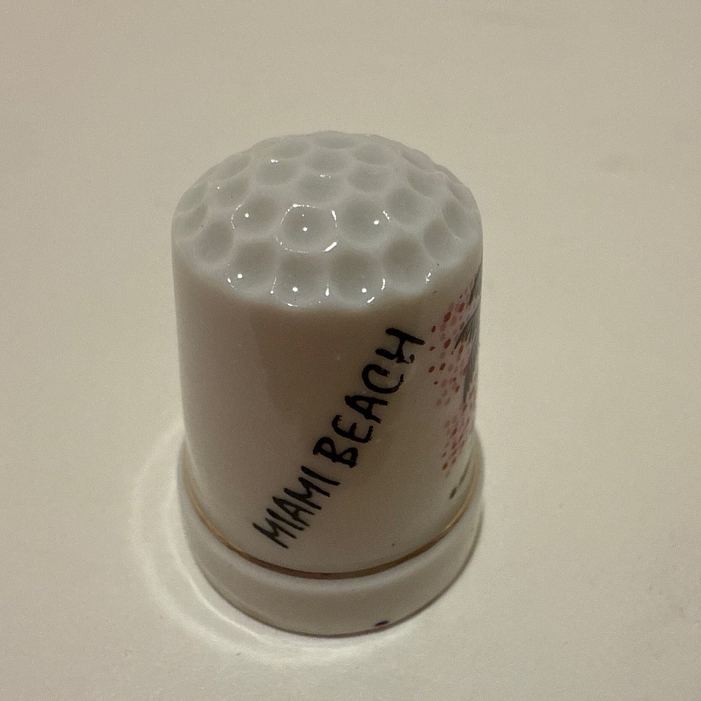 Miami Beach Porcelain Thimble