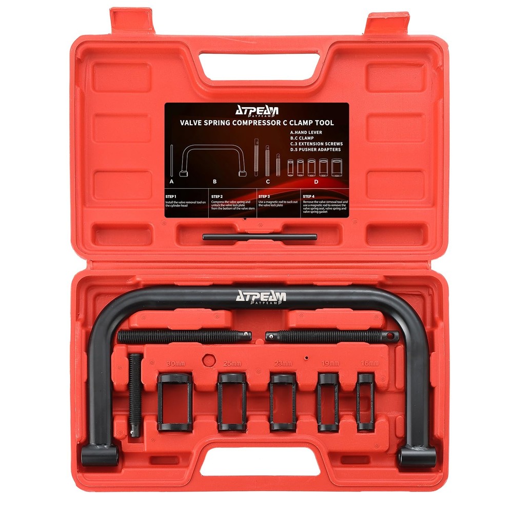 ATP Solid Valve Spring Compressor C Clamp Service Kit
