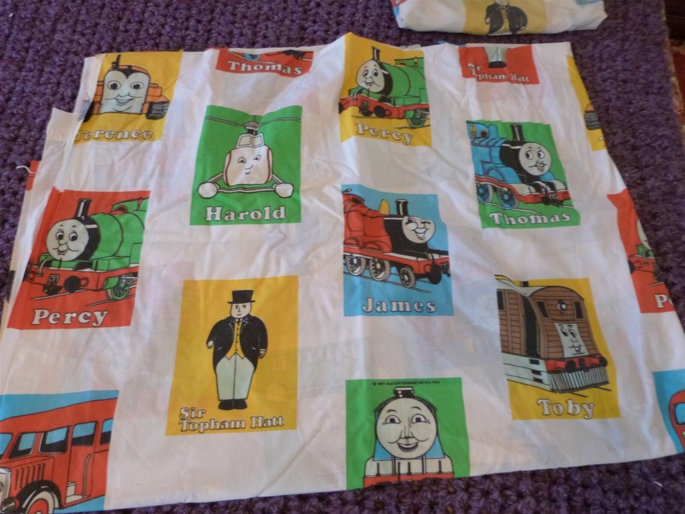 1992 Thomas Tank Engine Twin Bed Set Comforter, Fitted & Flat Sheet, Bed Skirt