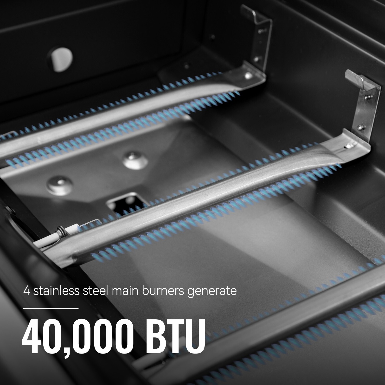 Royal Gourmet 4-Burner Gas Grill with Lidded Side Burner Cabinet Style Gas Grill