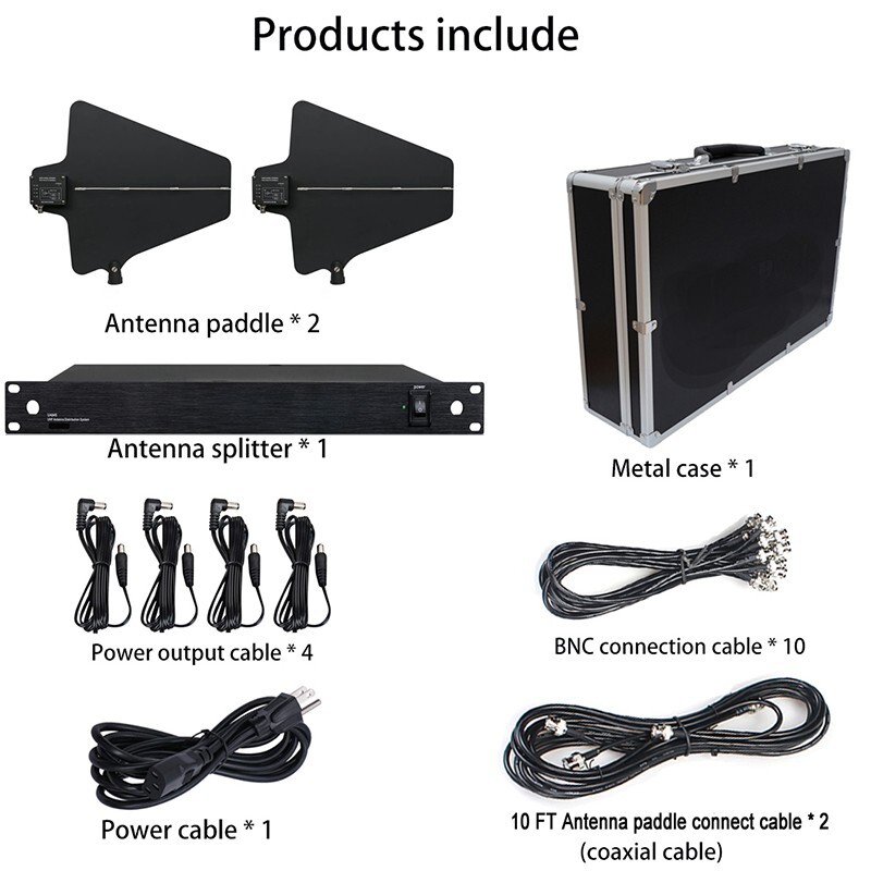 UHF Active Directional Antenna Power Distribution System for shure wireless MIC