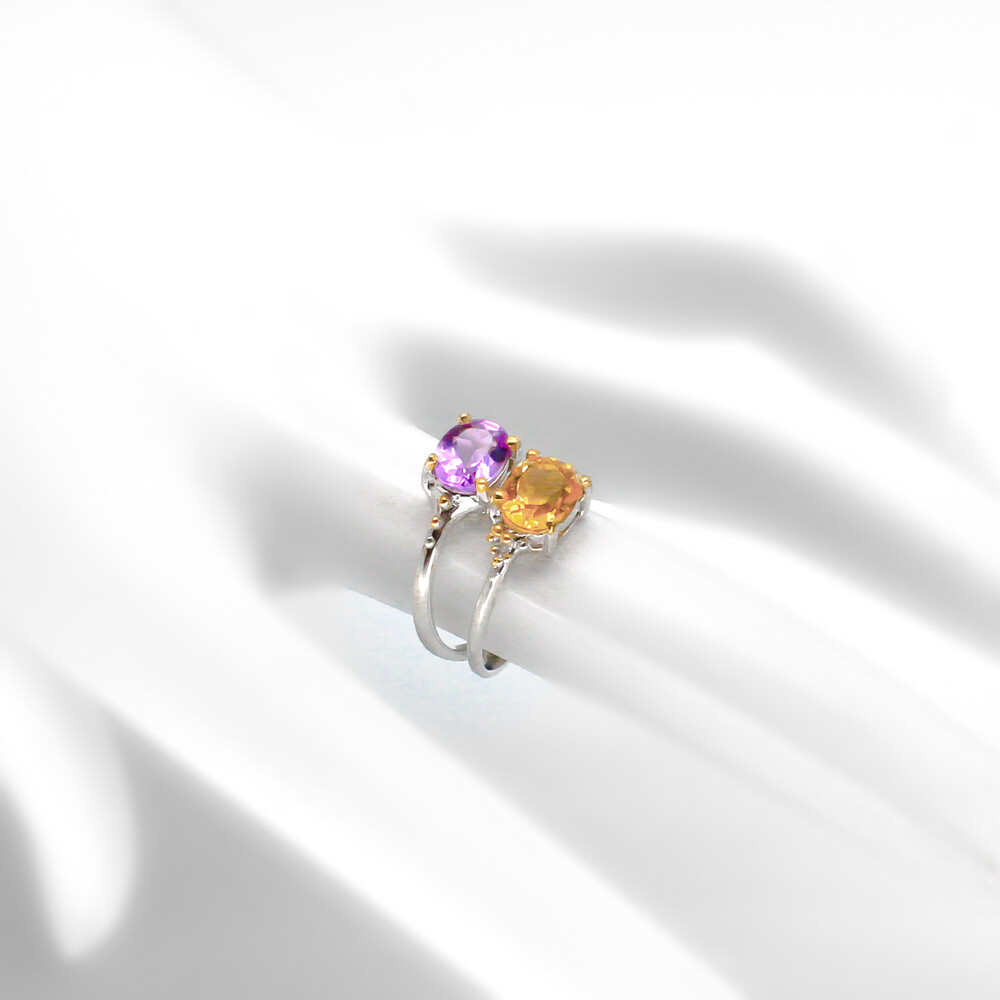 Not Enhanced Amethyst Silver 925 Sterling /RVS45