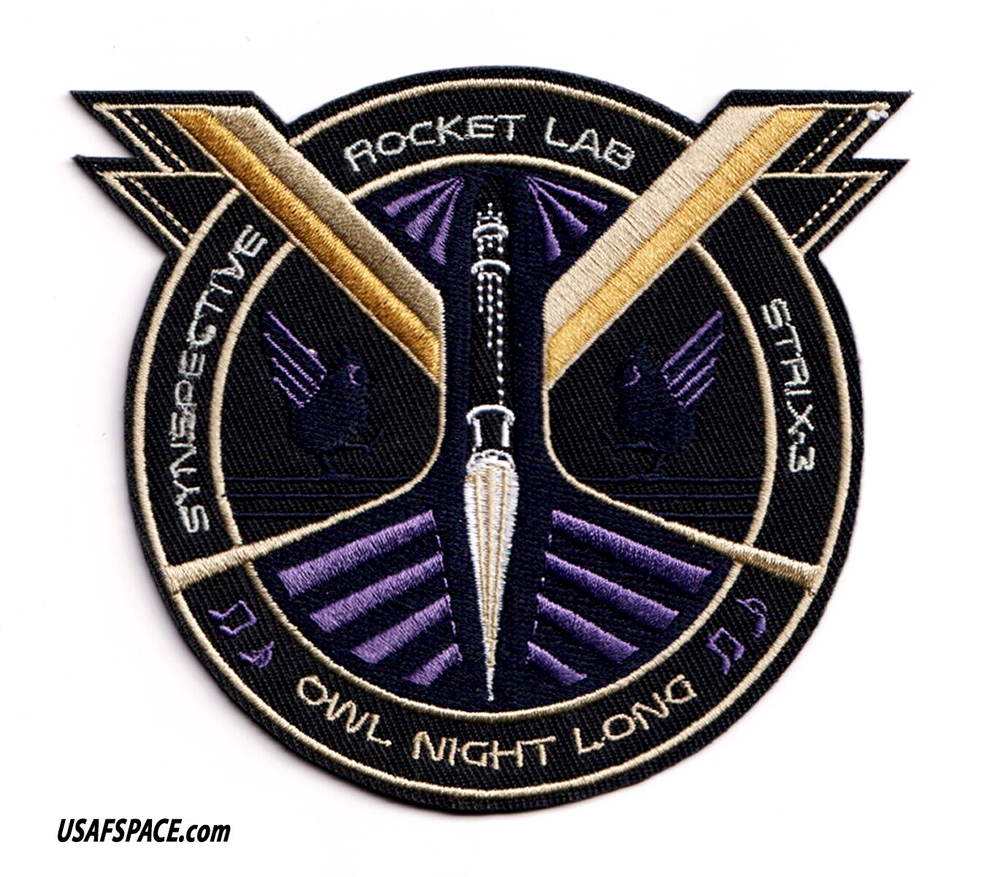 ROCKET LAB 45 -OWL NIGHT LONG- SYNSPECTIVE SATELLITE Mission Launch PATCH