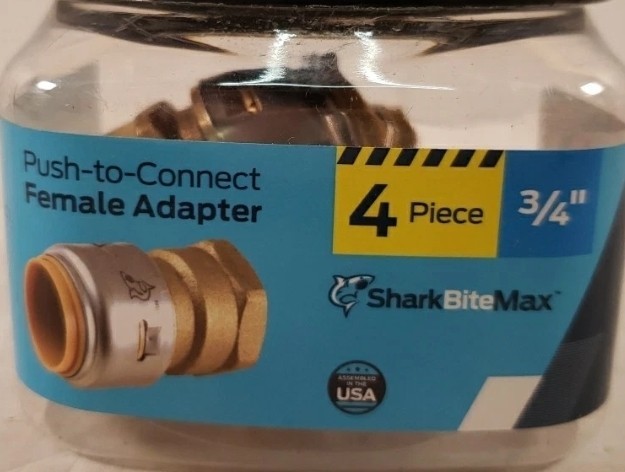SharkBite Max Push-to-Connect Female Adapter 3/4" (4 Piece) Lead Free USA