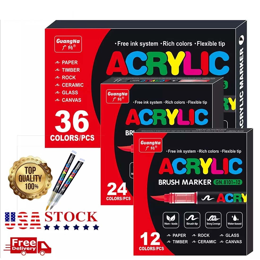 12/36 Acrylic DC marker pen Permanent Paint Water-Based Art Multifunction DIYpen