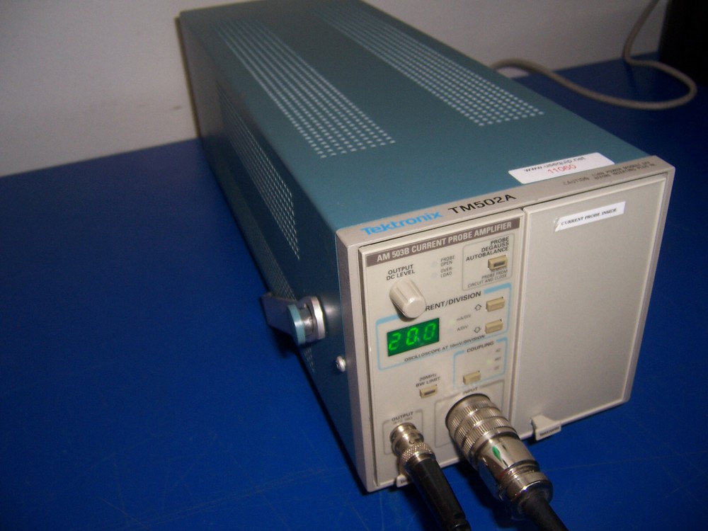11060 TEKTRONIX TM502A CURRENT PROBE AMPLIFIER W/ A6302 PROBE