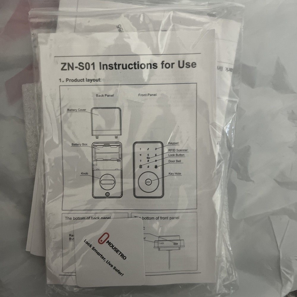 Mousetro Smart Door Lock ZN-S01