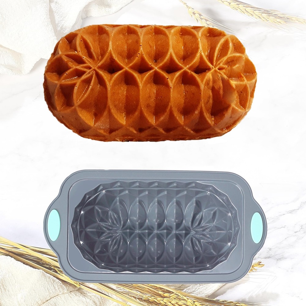 4 Pack Silicone Loaf Pan Nonstick Bread Baking Mold Kitchen Bakeware Set