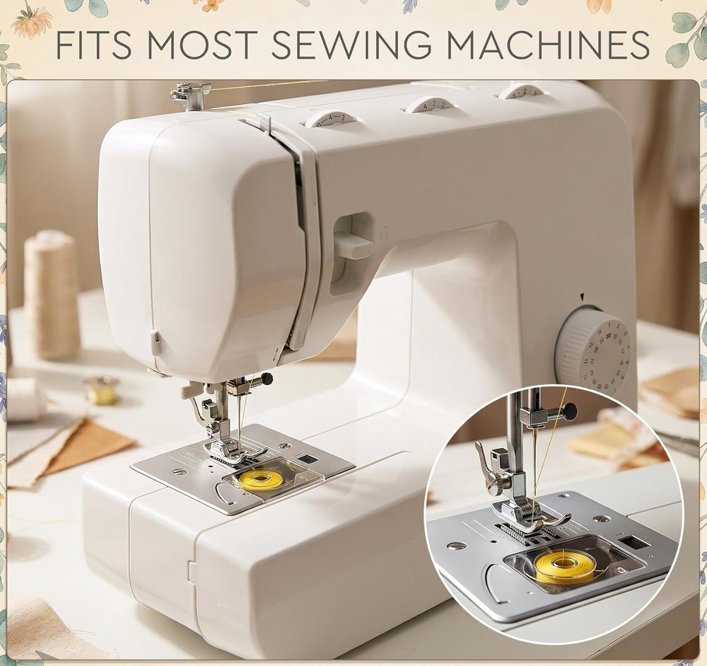 Durable 36pcs Bobbins Set with Accessories - Versatile Sewing Thread Collection