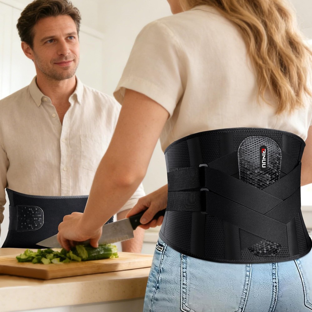 Back Brace for Lower Back Pain with 8X Powerful Bionic Support System, Back S...